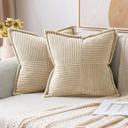 ONF3 - Coprisacco in Corduroy - morbido e duraturo - Beige - Coprisacco decorativo - Ideale per soggiorno e camera da letto