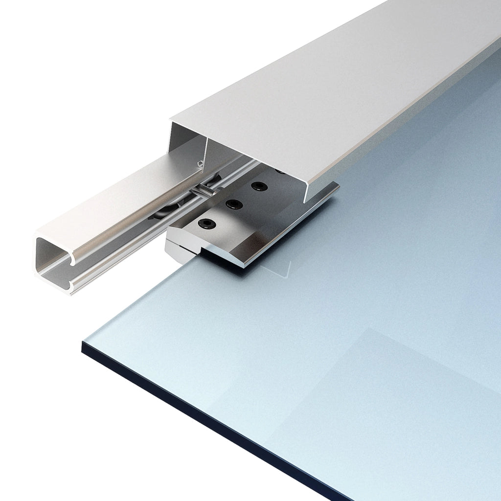 Porta Scorrevole Vetro Satinato ¨C Xylo ¨C 205x102.5cm con Binario e Maniglia per Bagno Cucina
