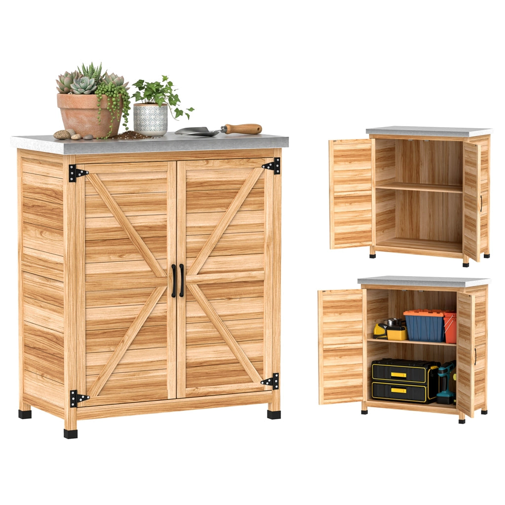 Caseta da Giardino ¨C zephmum ¨C Legno Acciaio 79x43x92 cm