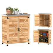 Caseta da Giardino ¨C zephmum ¨C Legno Acciaio 79x43x92 cm