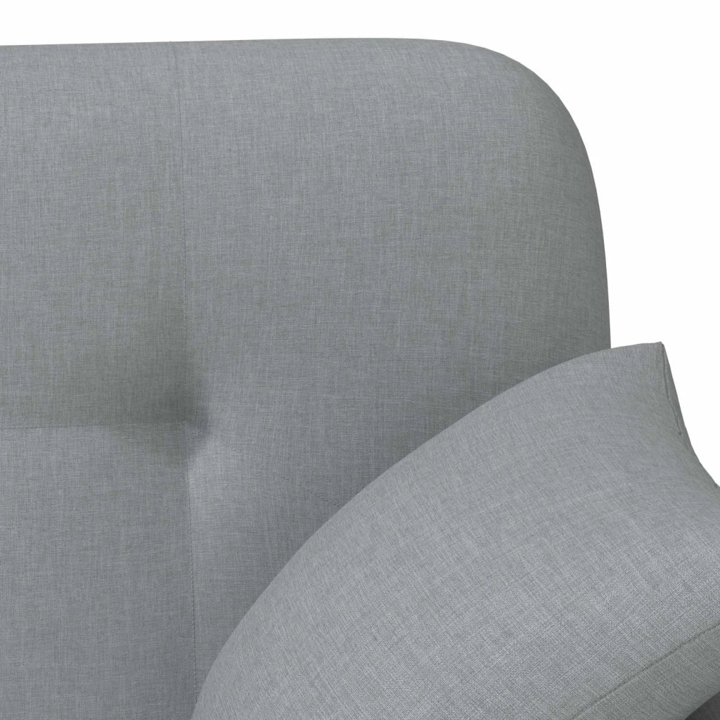 Loveseat con bottoni imbottiti Grigio Chiaro 120 x 65 x 79 cm 42041809