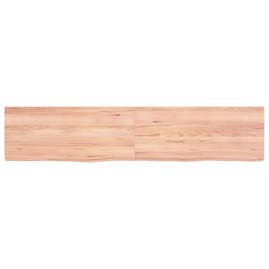 Ripiano Muro Marrone 140x30x(2-4) cm Massello Rovere Trattato 363700