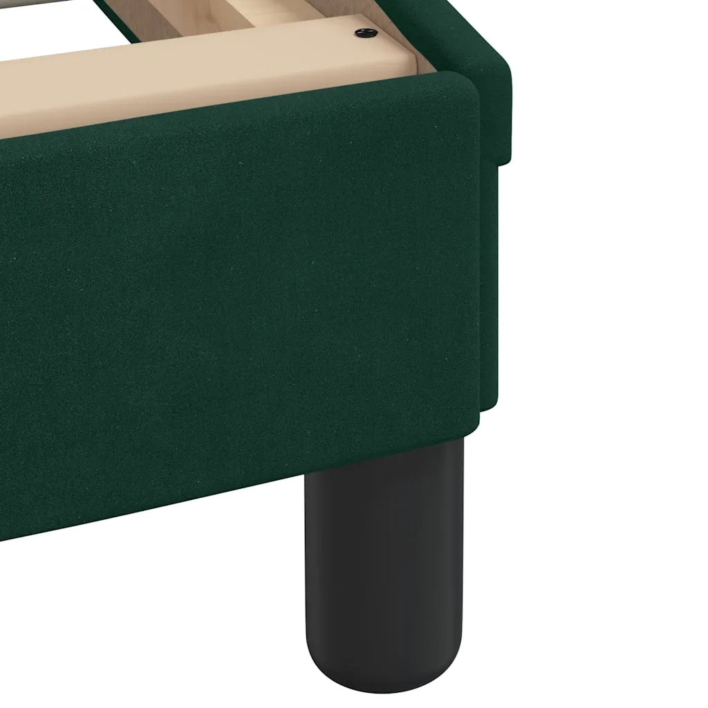 Letto singolo | Letto per adulti | Giroletto Dover Verde Scuro 100x200 cm in Velluto