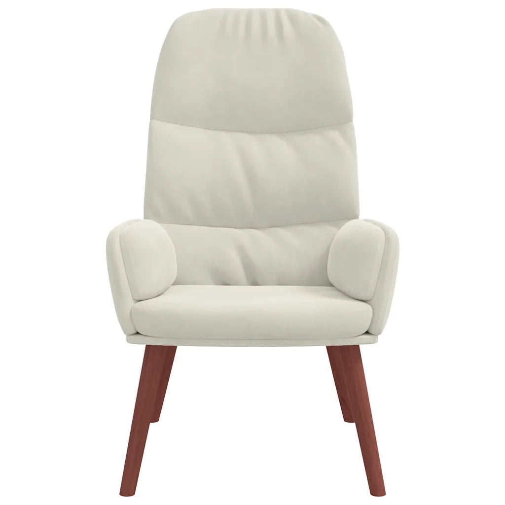 Sedia Relax Bianco Crema Velluto 4102619