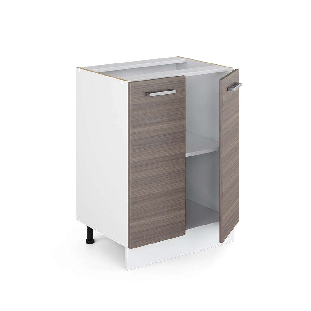 Mobiletto base cucina R-Line Grigio nobile/Bianco 60 cm, PL Rovere Vicco
