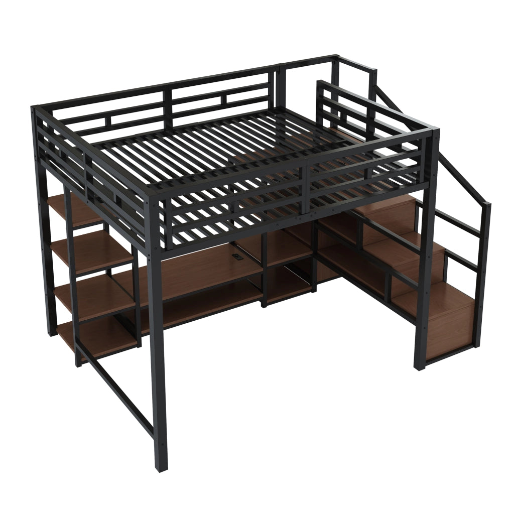 letto a castello metallo nero 140 x 200 cm