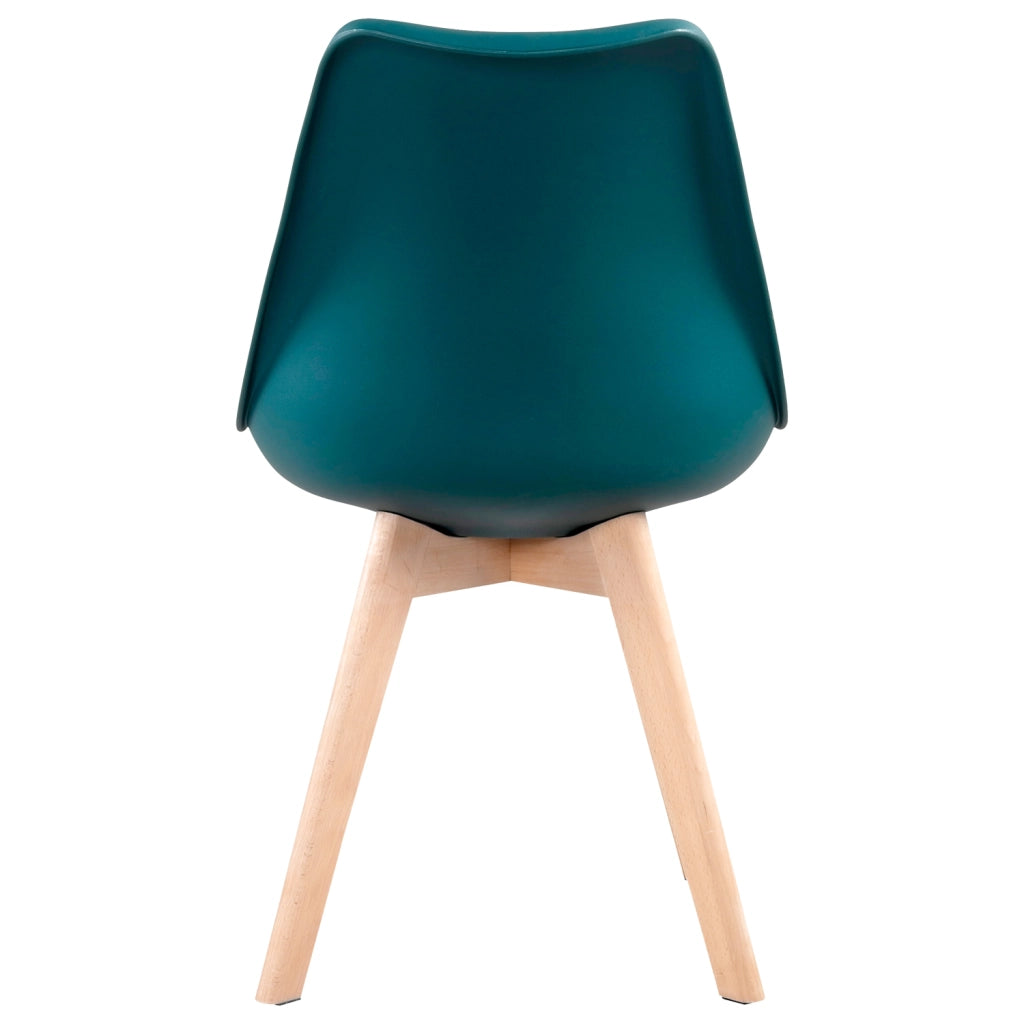 Set di 4 sedie scandinave NORA blu con cuscino
