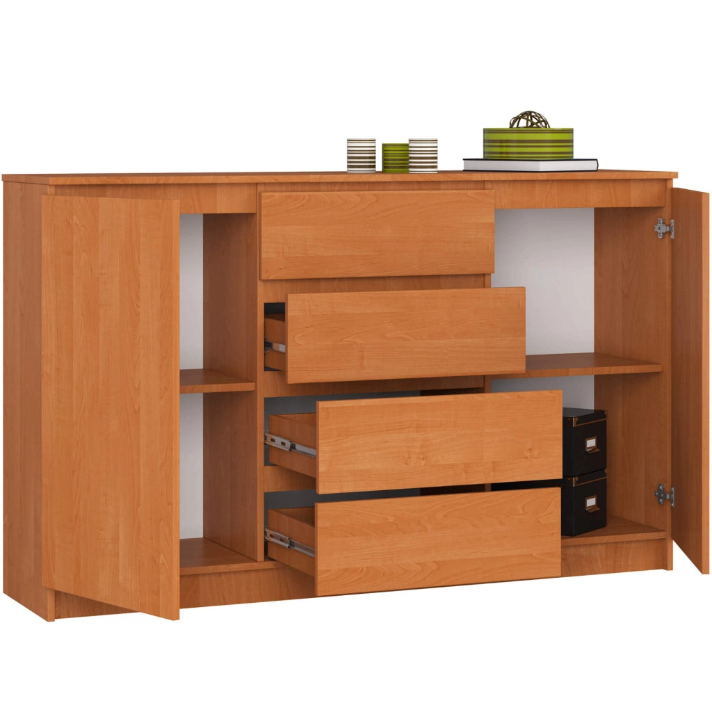 Cassettiera AKORD K160 Ontano 160 cm 2 ante 4 cassetti 160x40x99 cm