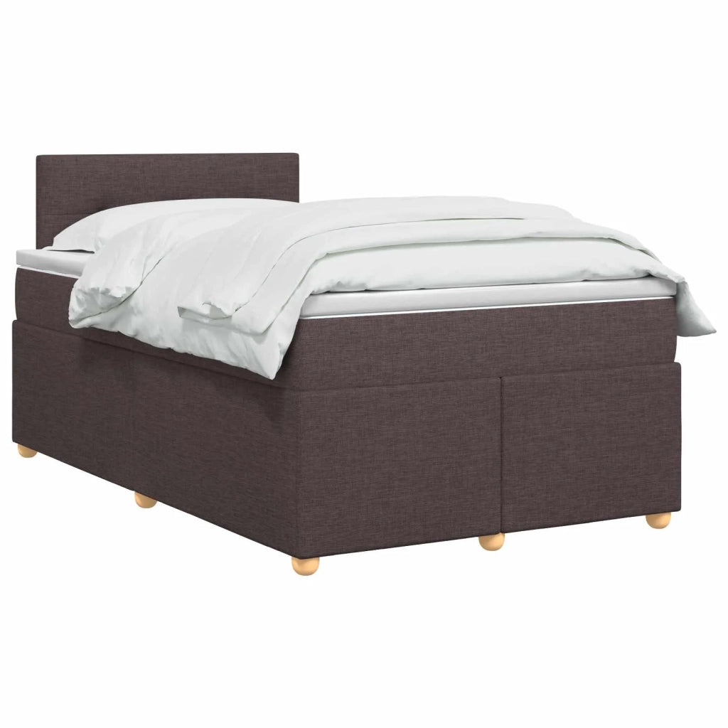 Letto box spring con materasso Marrone Scuro 120 x 200 cm 3452397