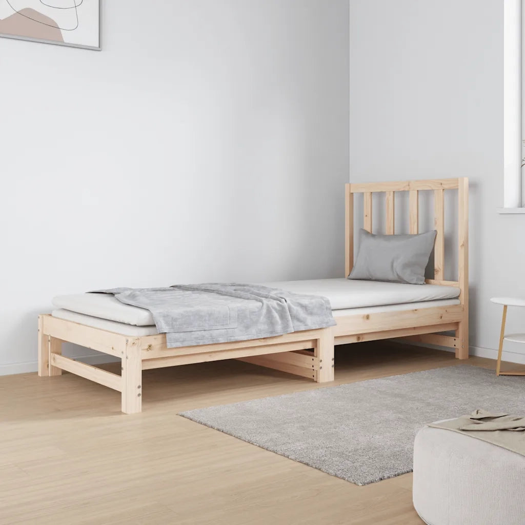 Letto da camera | Dormeuse Estraibile 2x(90x190) cm Legno Massello di Pino