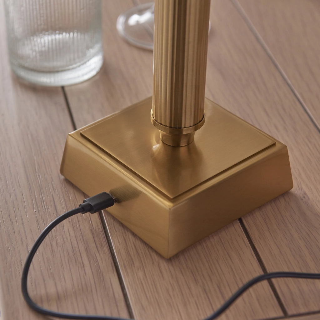 Base lampada tavolo ricaricabile touch ottone LED Endon