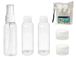 SET FLACONI DA VIAGGIO 5 PEZZI - 2 pezzi XTRA
