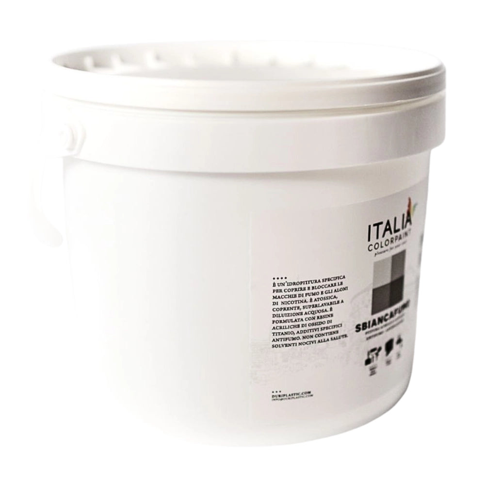 Sbiancafumo pittura acrilica bianco antimacchia e antialone *** formato 2.5 lt, confezione 1