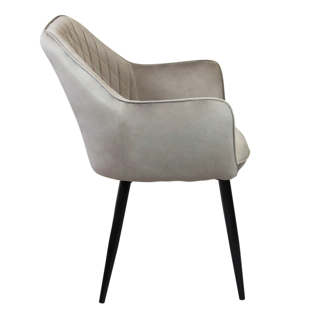 Poltrona per Sala da Pranzo in Velluto Metallo cm 48x62x83 - CALLIOPE