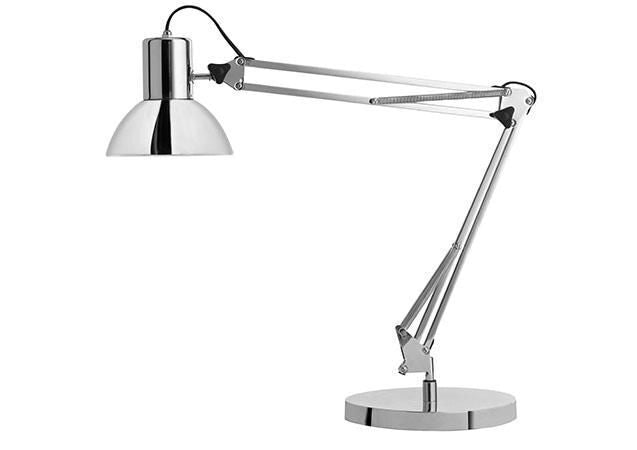 Unilux 400092123 SUCCESS 80 Lampada da Tavolo LED E27 10 W Rotazione 360° con Braccio Regolabile colore Cromo
