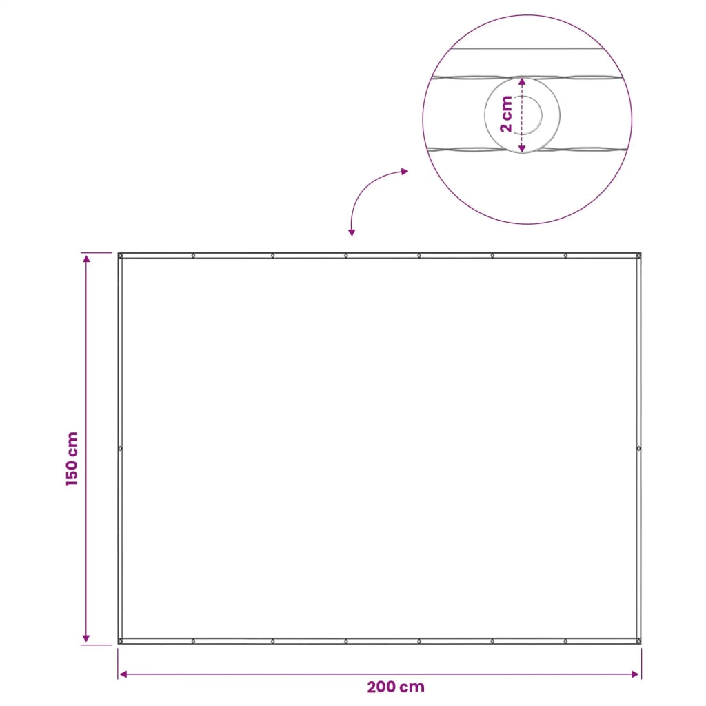 Schermo di Privacy per Balcone 150 x 200 cm 42036446