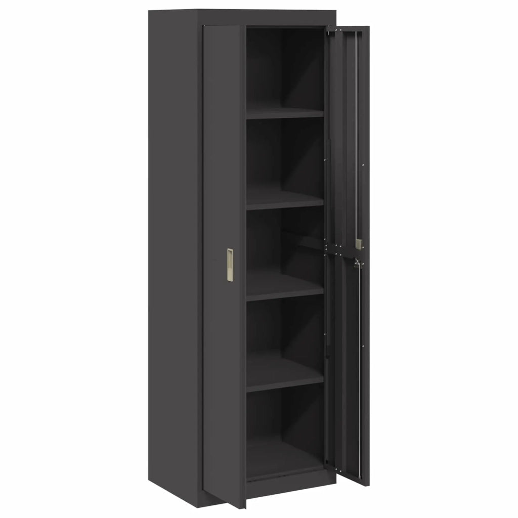 Armadio Nero 60 x 40 x 180 cm Acciaio