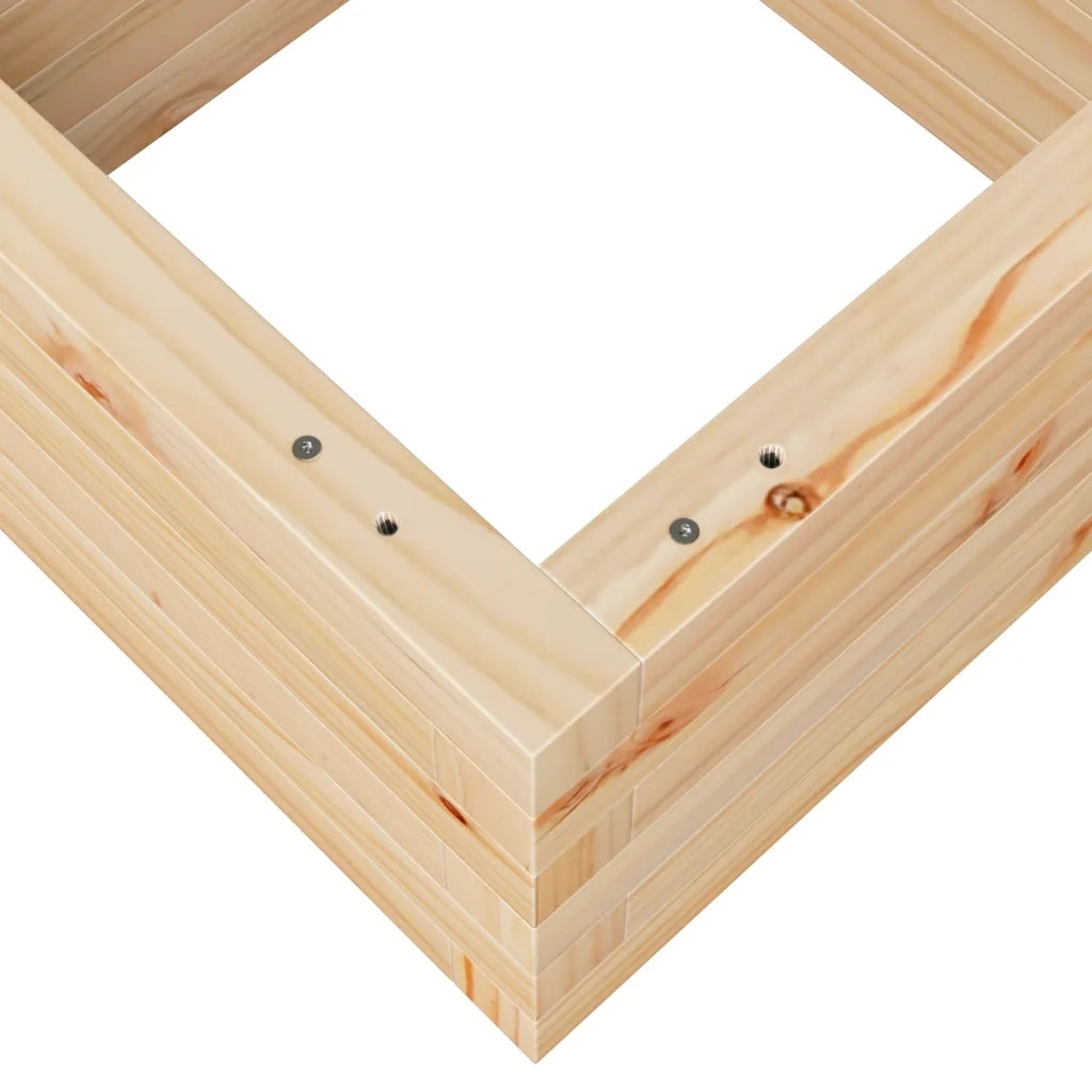 Fioriera | Cassetta per fiori | Vaso da Giardino 40x40x23 cm in Legno Massello di Pino