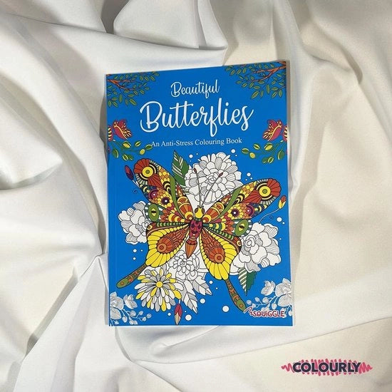 Libro di Colori per Adulti - Anti-Stress - Farfalle/Uccelli - Pastelli da Colorare - Creatività - Relax - Libri di Colori