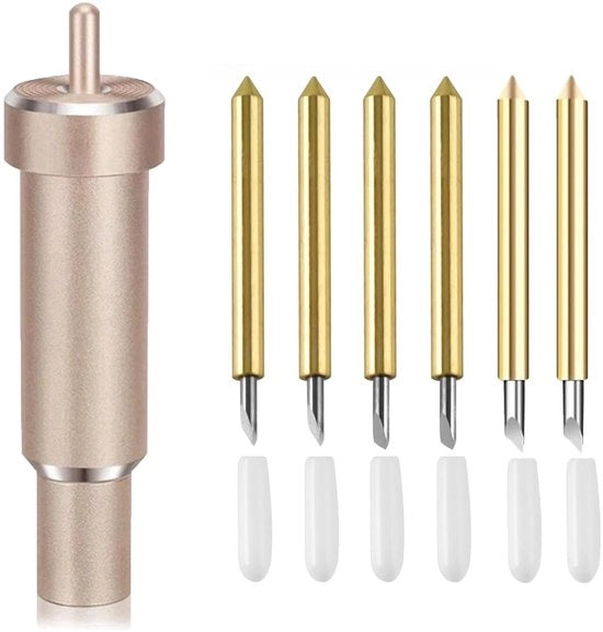 Set di taglieri premium a 6 pezzi - con contenitore di conservazione - con lama da taglio fine - compatibile con le macchine Cricut - lamiere di taglio