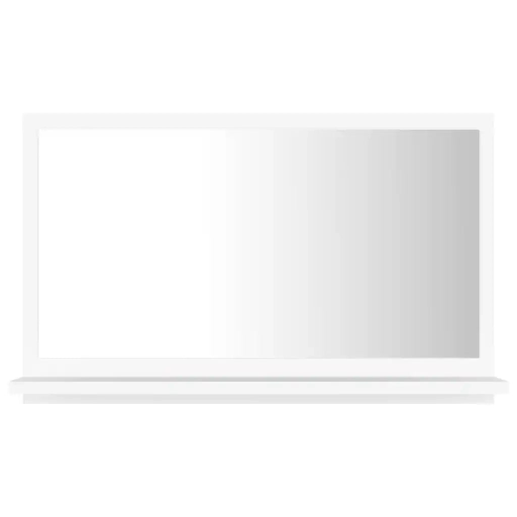 Specchio da Bagno | Specchio decorativo Bianco 60x10,5x37 cm in Legno Multistrato
