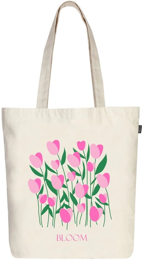 Borsa per spesa in cotone con tessuto stampato, chiusura a rits, borsa robusta con maniglia, borsa per donna in tessuto.