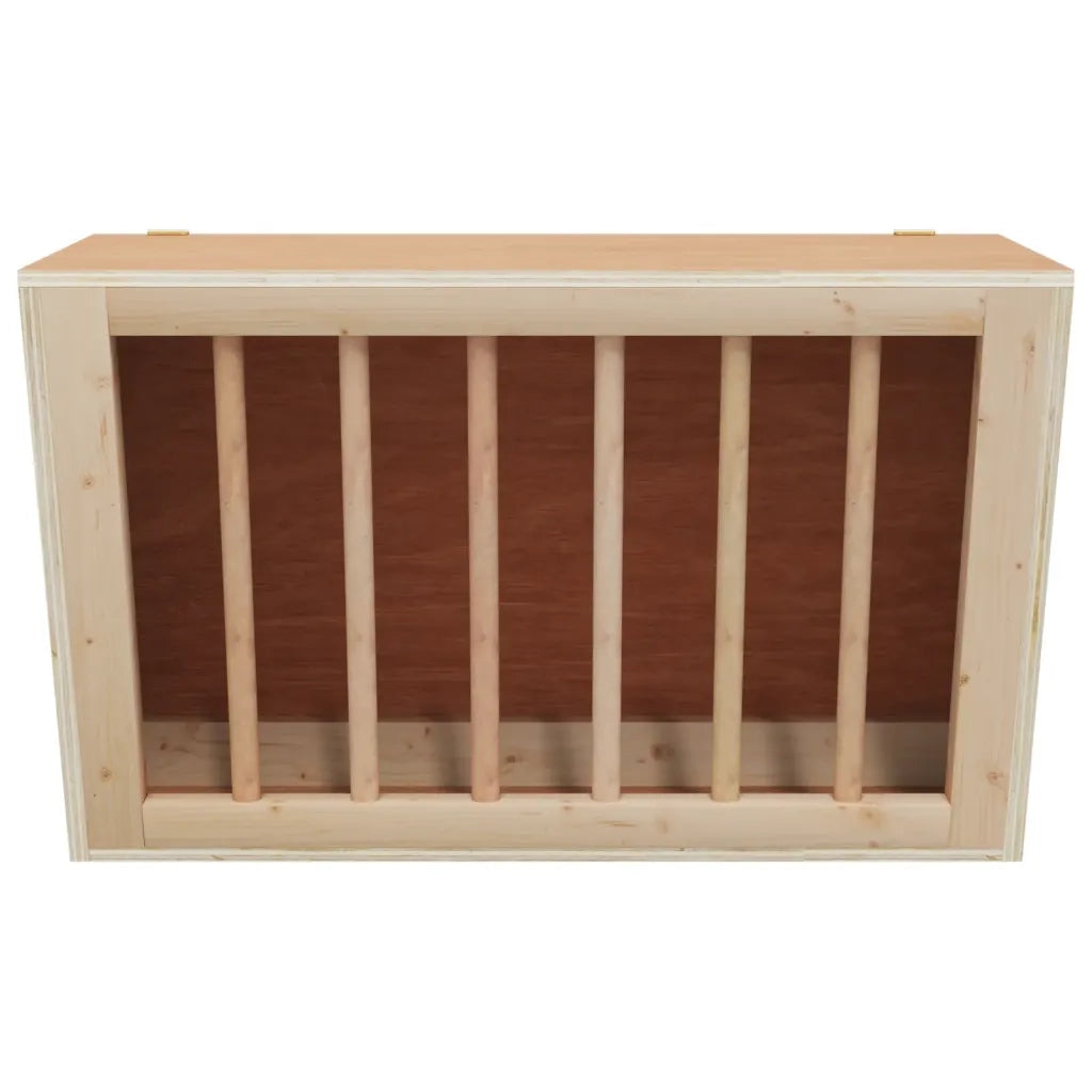 Mangiatoia per Conigli 37x18,5x23 cm in Legno Massello di Abete 172424