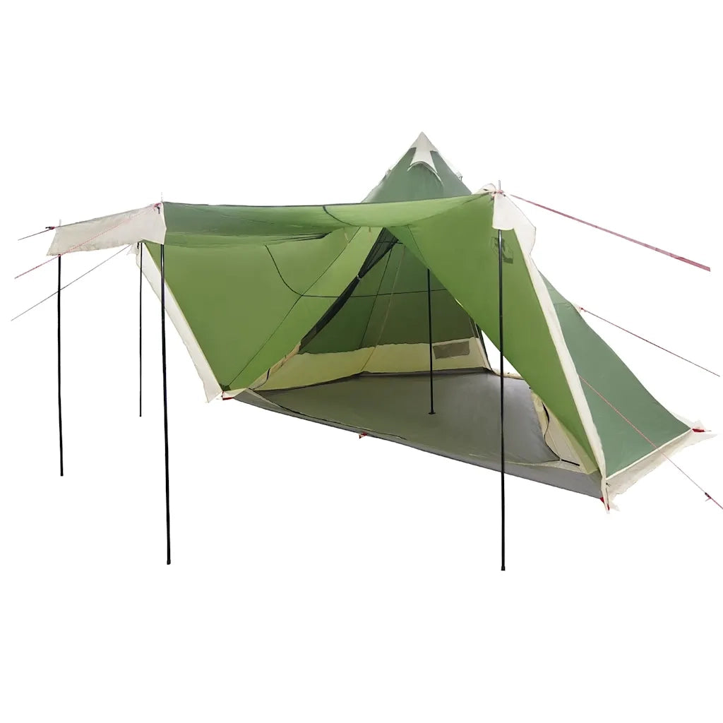 Tenda Familiare Tipi per 8 Persone-Tenda da campeggio Verde Impermeabile 413348
