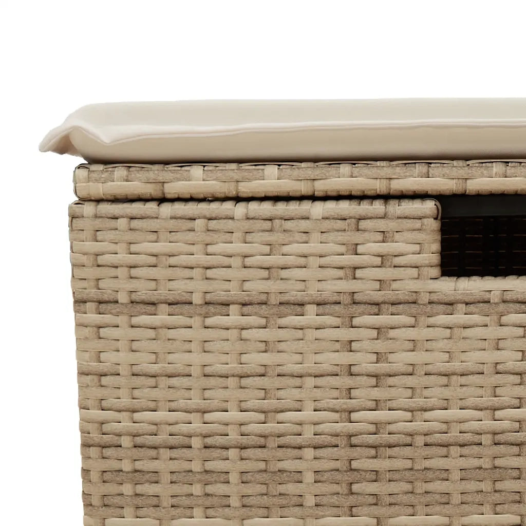 Set Divano da Giardino 5 pz con Cuscini Beige in Polyrattan 3325364