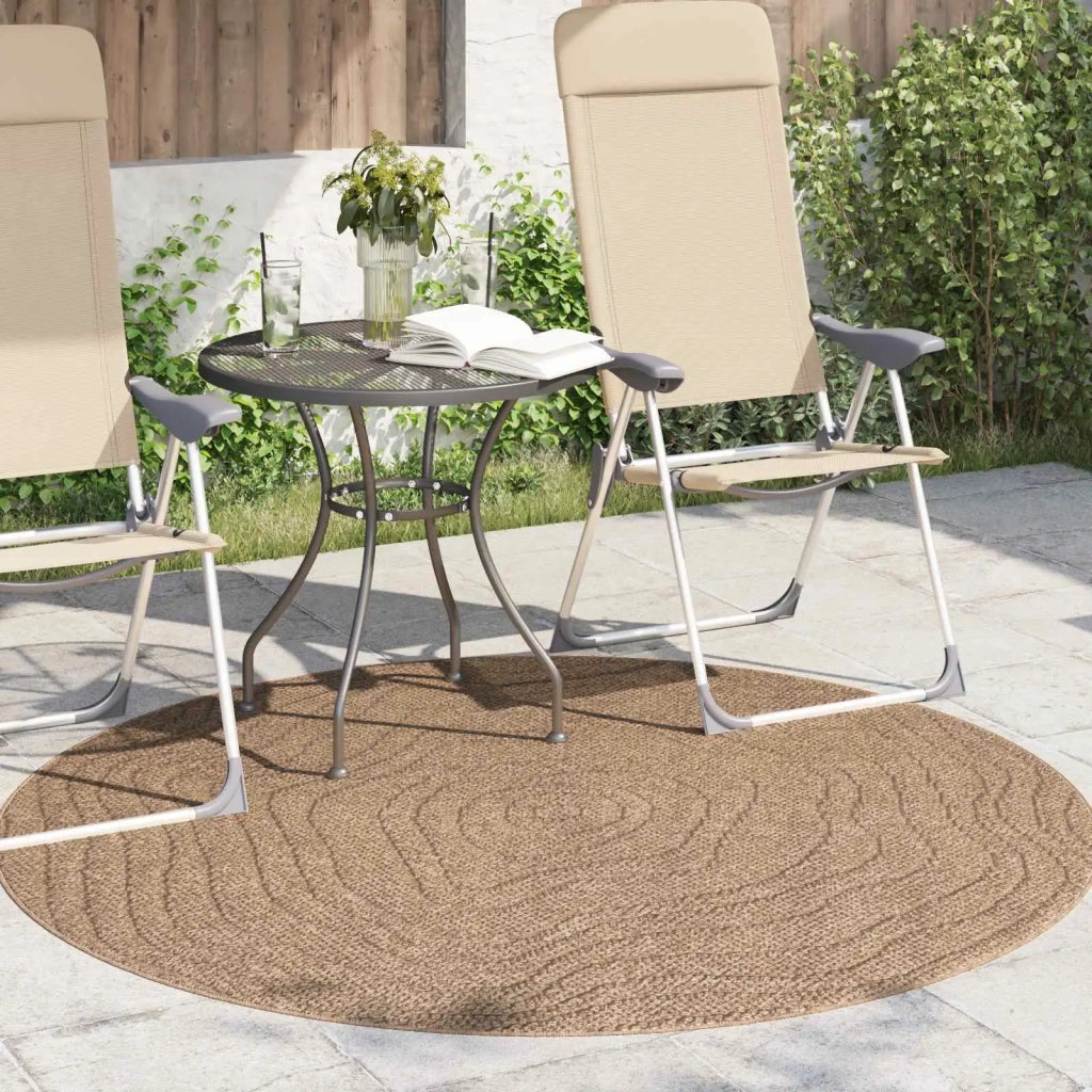 Tappeti per area | Tappeti a zone Moir¨¦ Rotondo AGIRA Naturale ? 160 CM