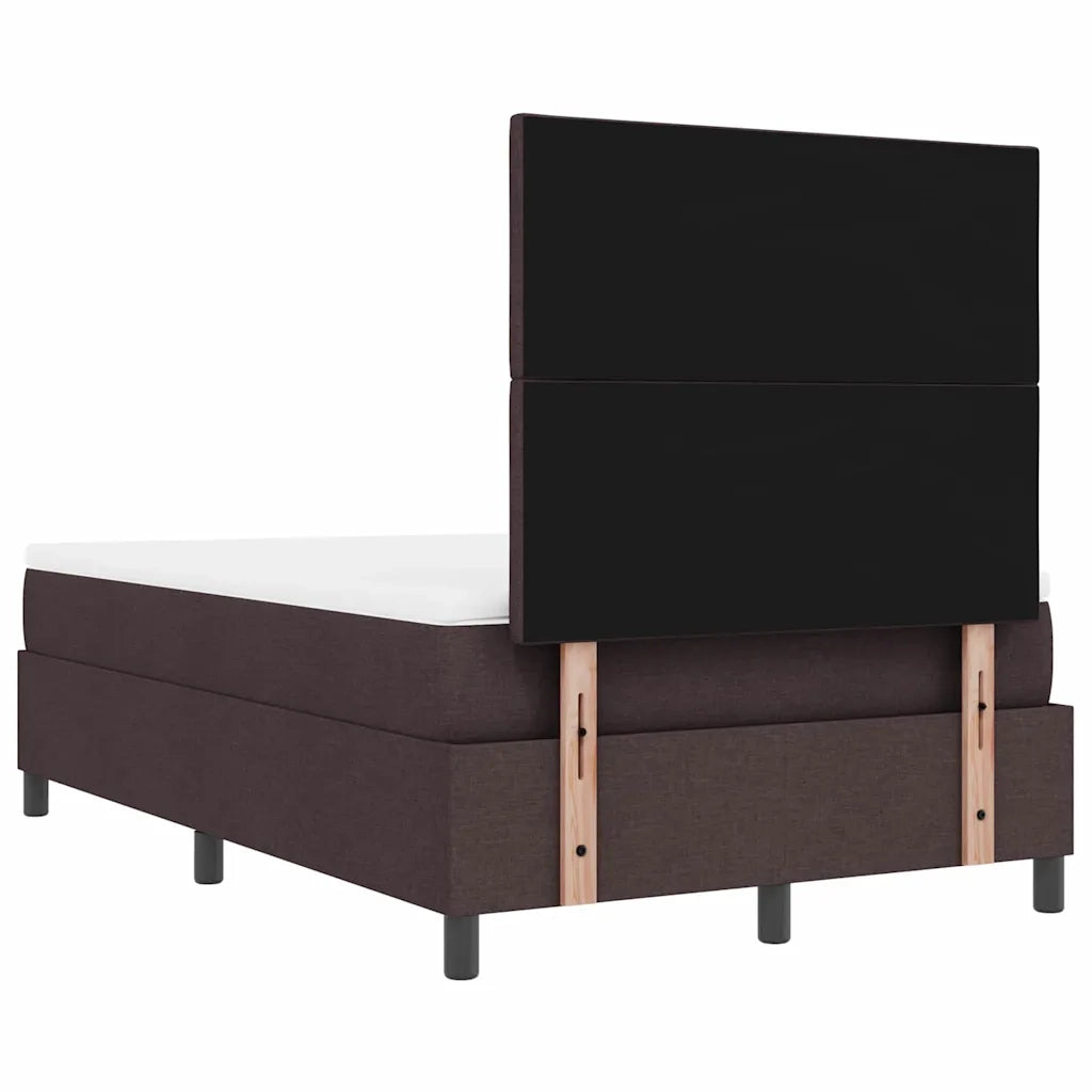 Letto a molle con testiera Marrone Scuro 120 x 200 cm Tessuto 3344138