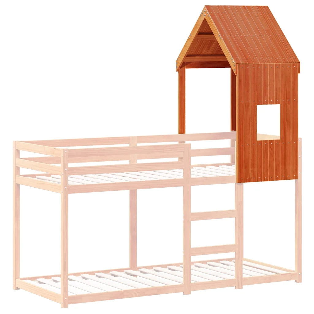 Tetto Letto Bambini Marrone Cera 60x99x139,5 cm Massello Pino CFW5235763