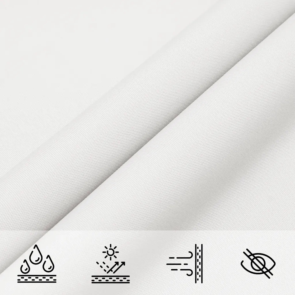 Parasole a Vela in Tessuto Oxford Triangolare 6x6x6 m Bianco 135295