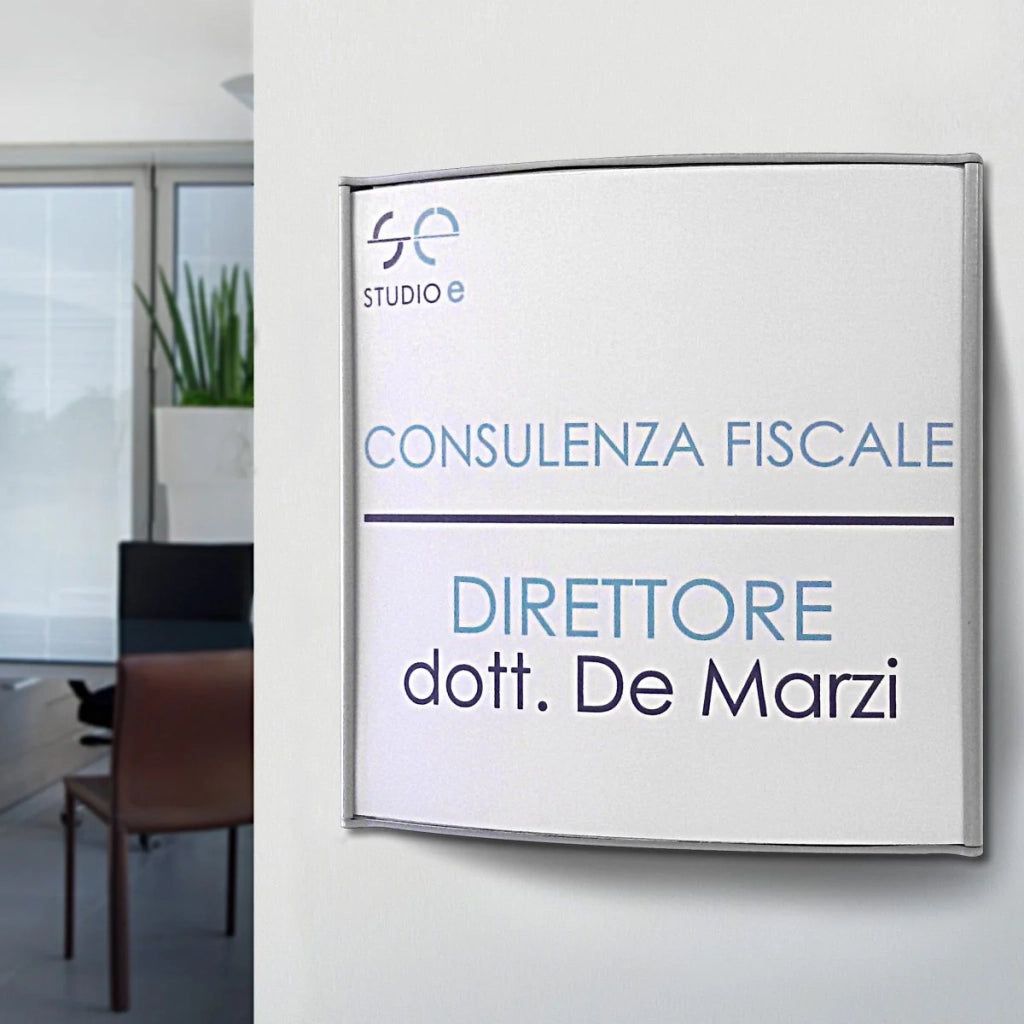 Targa a parete convessa varie misure - 10 x 5