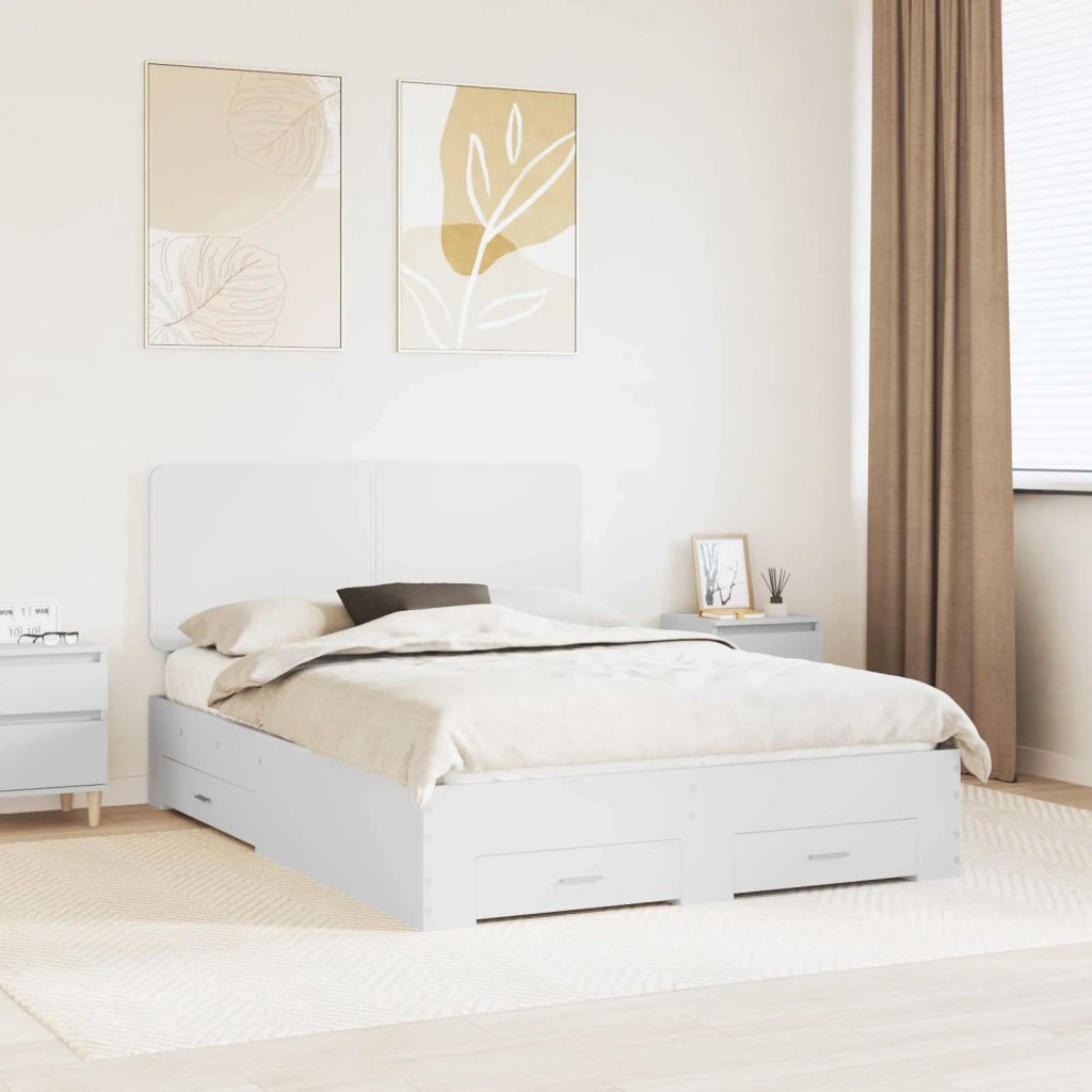 Struttura del letto Bianco 160 x 200 cm Legno multistrato 3412758
