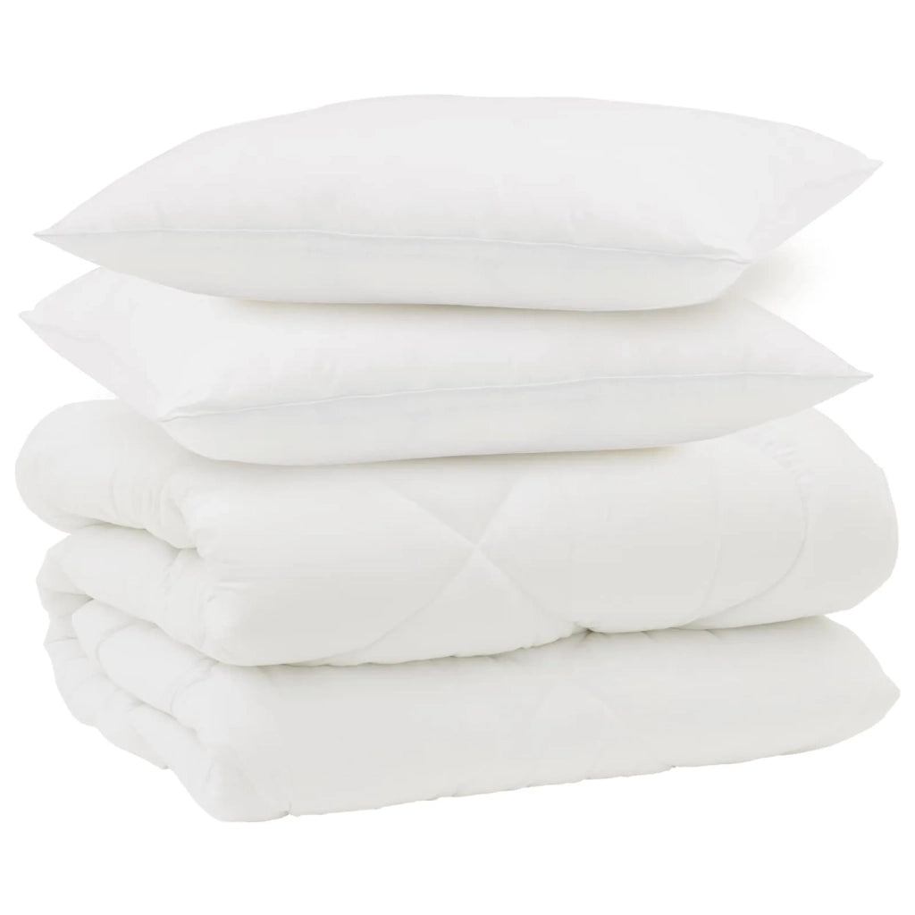 Duvet Invernale con cuscino 3 pcs Bianco Microfibra 3377750