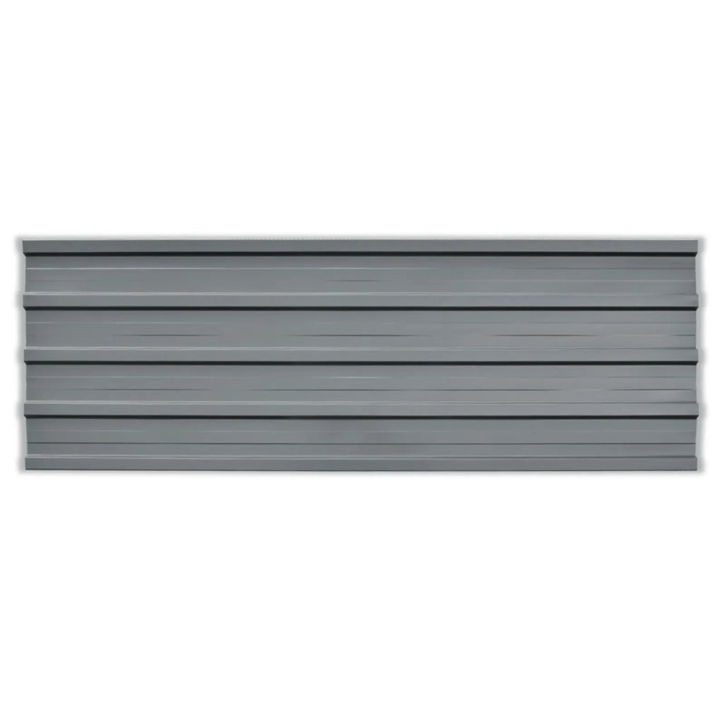 Pannello per tetto 12 pcs Grigio 129 x 45 cm Acciaio zincato 42047046
