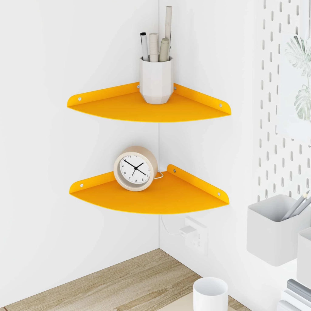 Mensola sospesa 2 pcs Giallo senape 24 x 24 x 2 cm 8004104