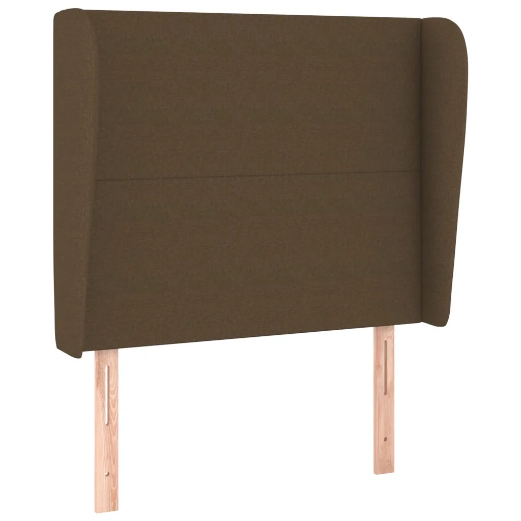 Testiera ad Orecchio Marrone Scuro 103x23x118/128 cm in Tessuto 3117669