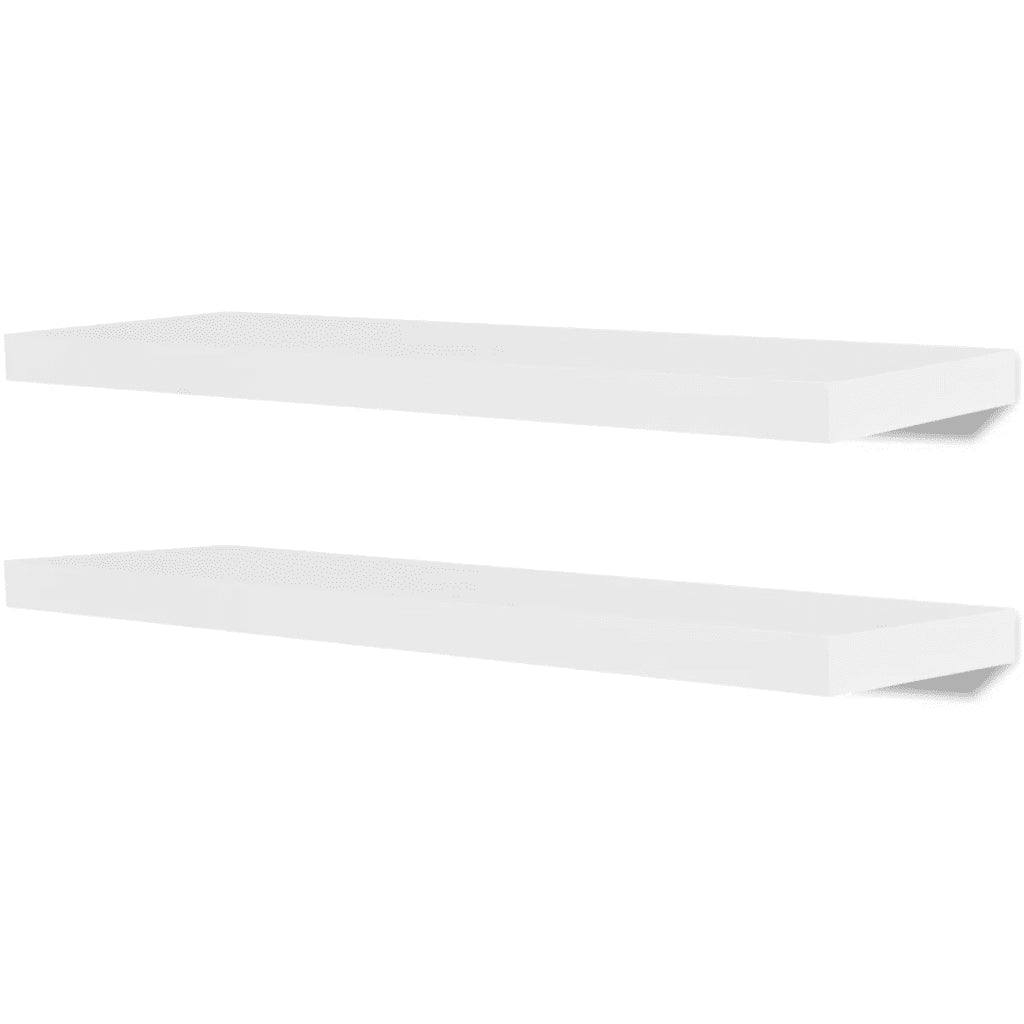 2 Mensole per pareti Bianche MDF per Libri/DVD cod mxl 53753