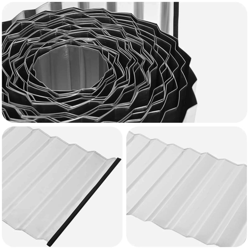 Bordura per Prato 5 m x 20 cm Acciaio zincato Argento 42030195
