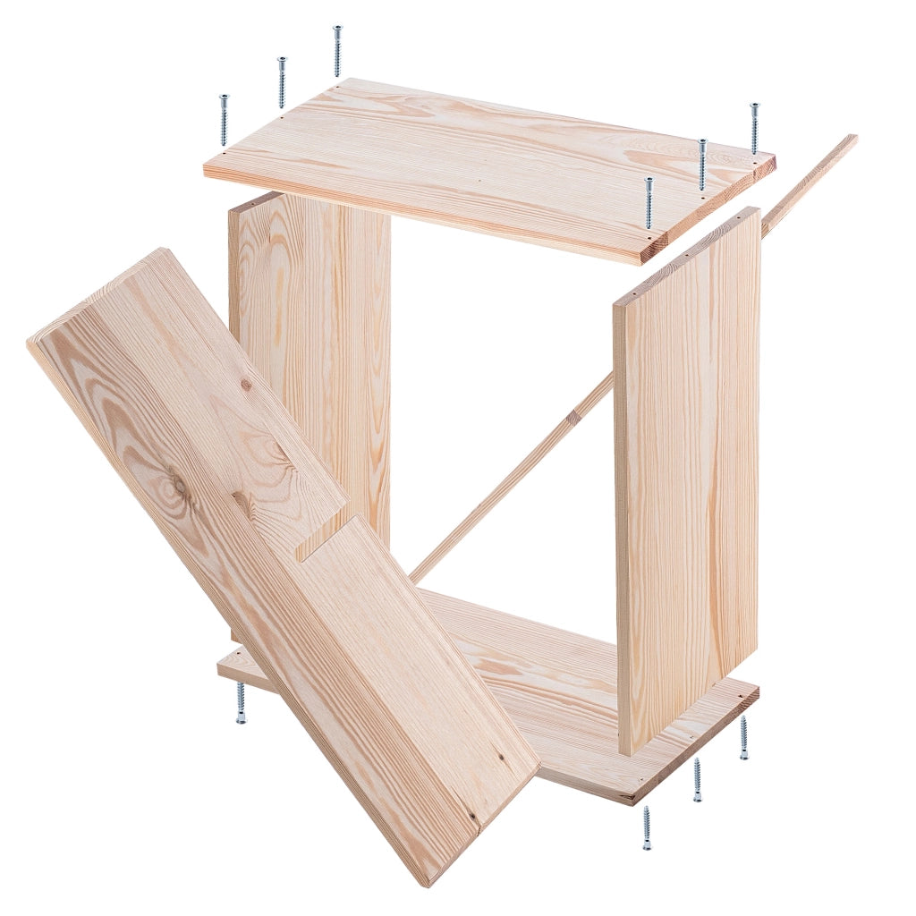 Portabottiglie in legno KADAX, capacità 24 bottiglie, mobiletto per alcolici, ripiano per soggiorno, 52 cm