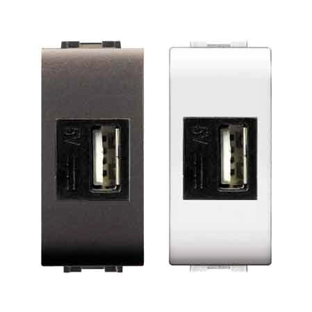 ALIMENTATORE DA INCASSO USB 'MYLIFE' Bianco - EC ELETTROCANALI