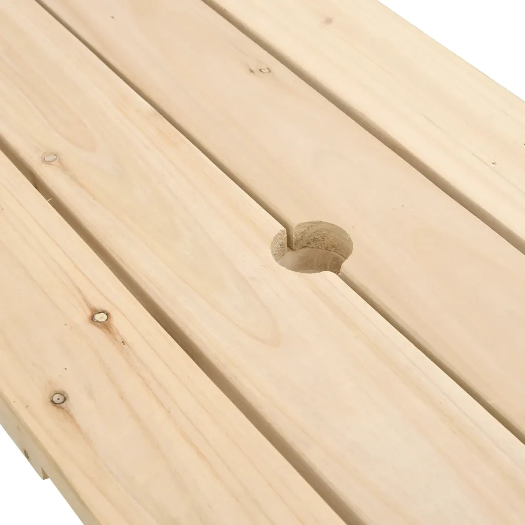 Tavolino da Giardino | Tavolo da Picnic per 4 Bambini con Ombrellone Legno di Abete
