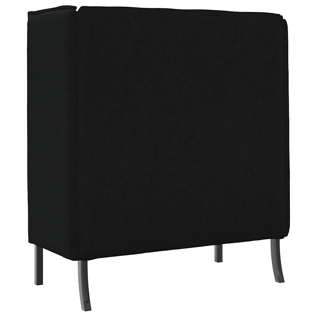 Divano alto 101cm Nero Tessuto