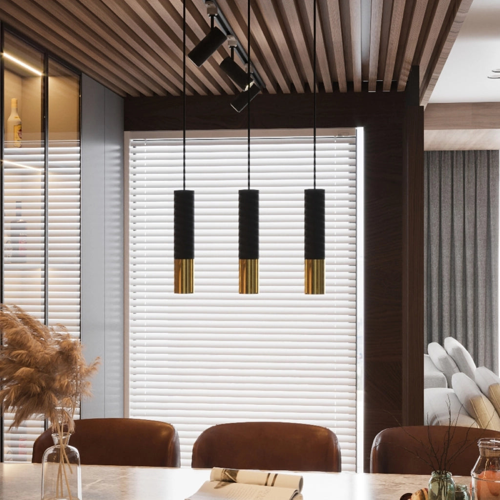 Lampada da soffitto LOOPEZ nero/oro