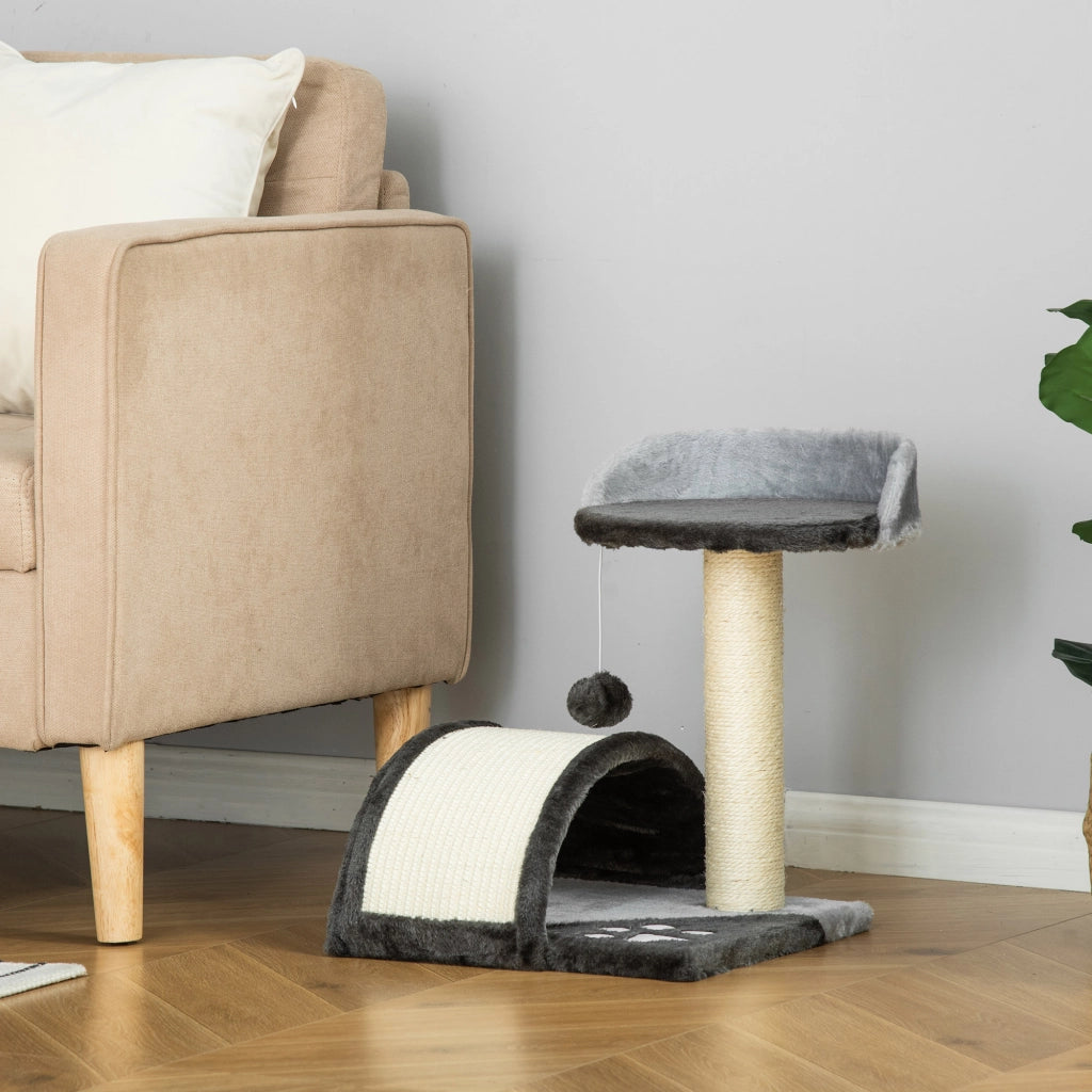Albero tiragraffi per gatti con palla e piattaforma ¨C Minimal ¨C 46 cm grigio scuro