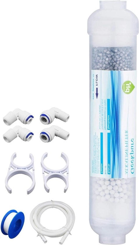 Filtro acqua per osmosi inversa universale 10 pollici con filtri pH+ per schizzo 1/4" con filtro acqua per pH acqua