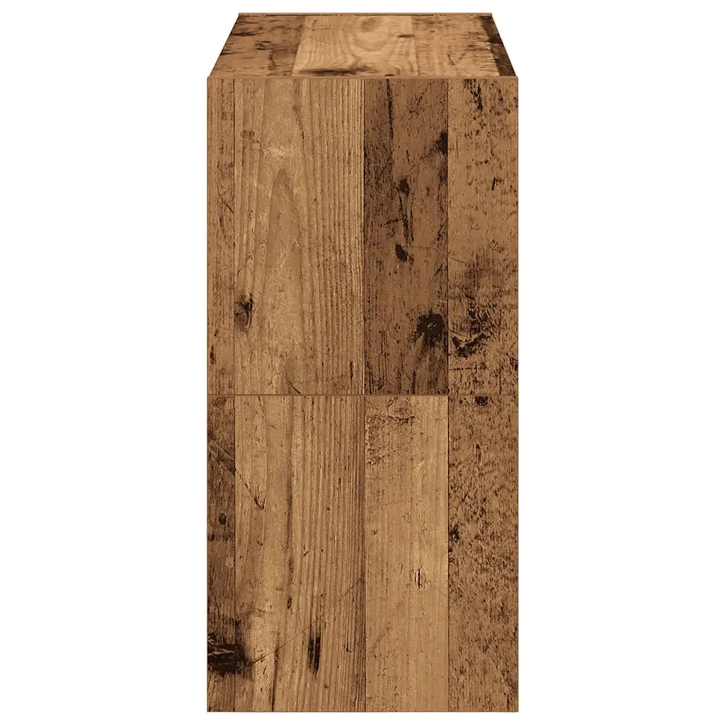 Scarpiere 2 pz Impilabili Legno Antico 60x30x30,5 cm 858872
