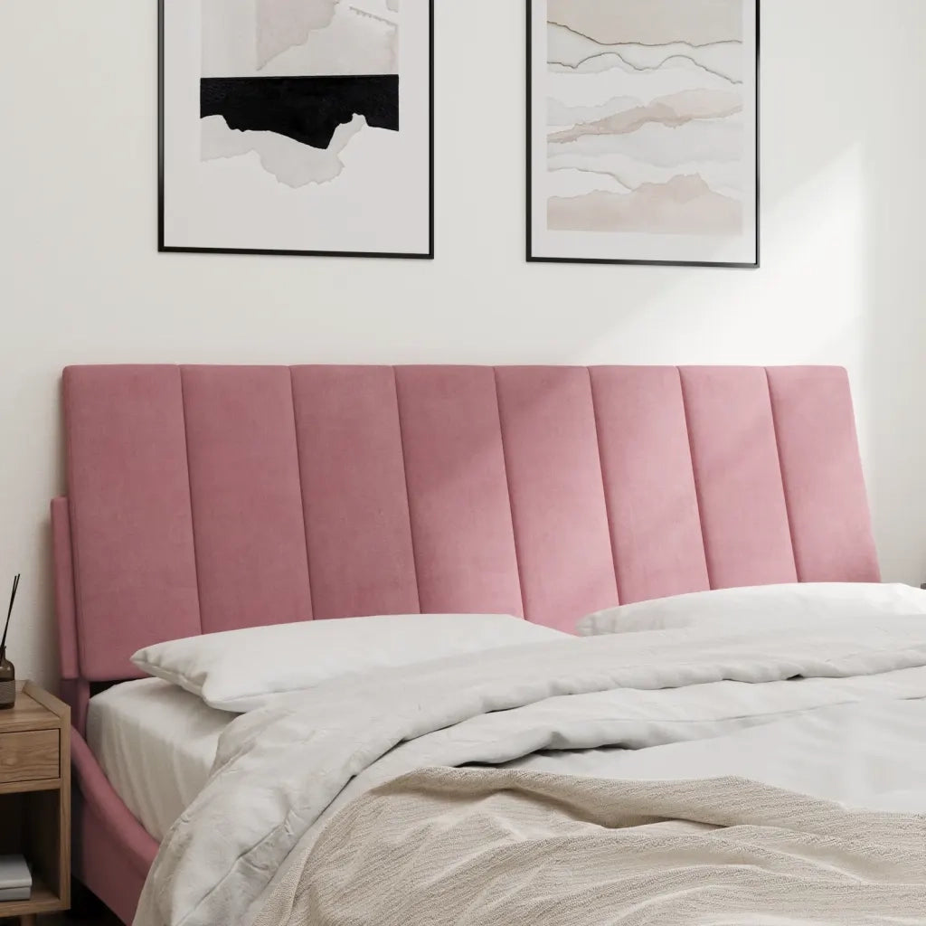 Cuscino Testiera Hanko Rosa 140 cm in Velluto 374674